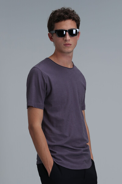 Junya Men's Basic T-Shirt Plum - Thumbnail