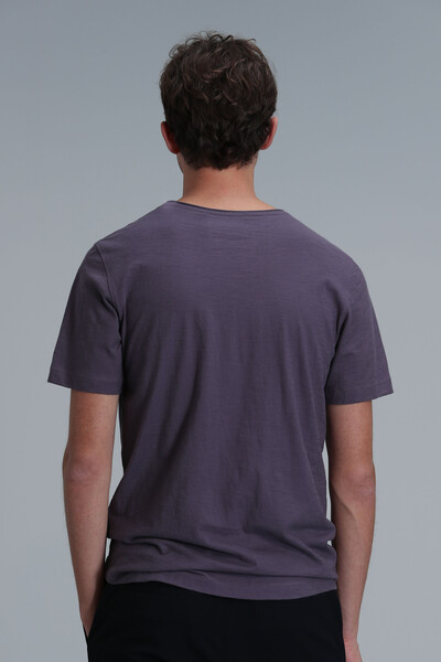 Junya Men's Basic T-Shirt Plum - Thumbnail