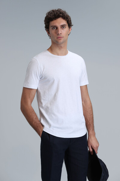 LUFIAN - Junya Men's Basic T-Shirt White