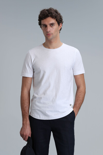 LUFIAN - Junya Men's Basic T-Shirt White (1)