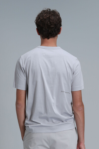 Kane Modern Grafik T-Shirt Taş - 6