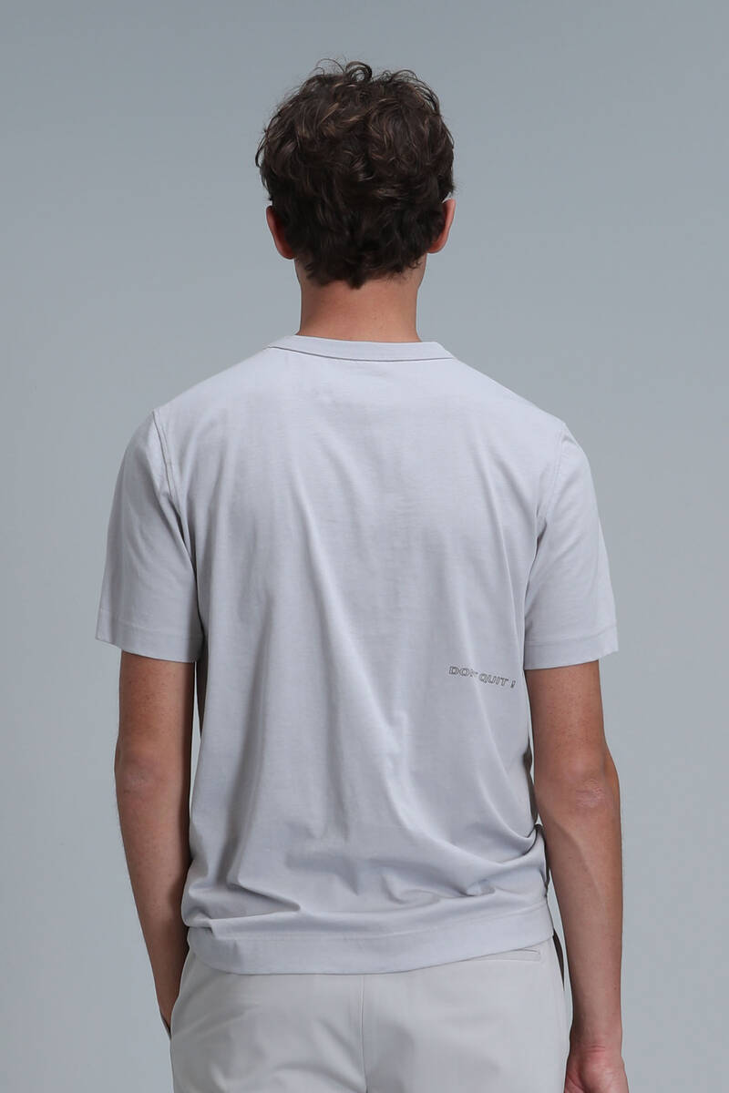 Kane Modern Grafik T-Shirt Taş - 6