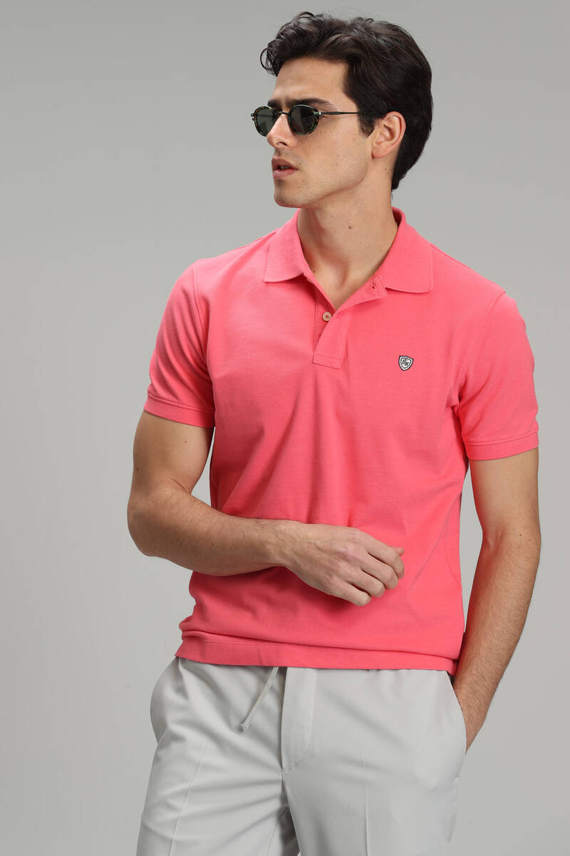 Laon Sports Polo Neck Men's T-Shirt Candy Pink