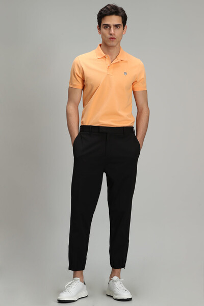 Laon Sports Polo Neck Men's T-Shirt Orange - Thumbnail