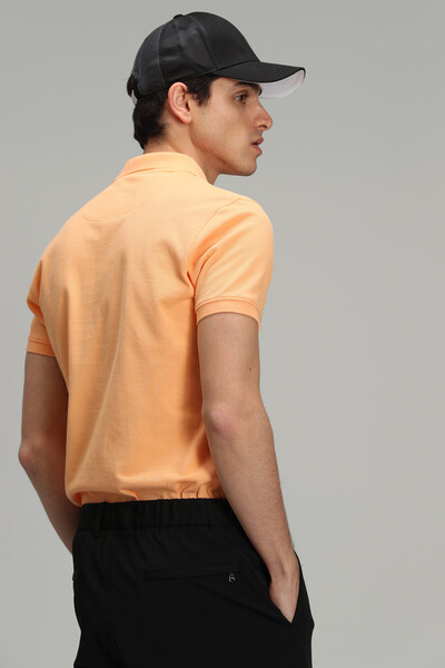 Laon Sports Polo Neck Men's T-Shirt Orange - Thumbnail