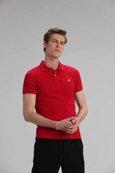 LUFIAN - Laon Sports Polo Men's T-Shirt Red (1)