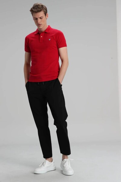 Laon Sports Polo Men's T-Shirt Red - Thumbnail