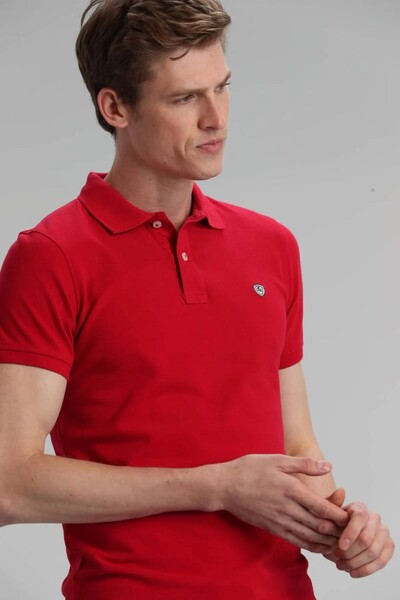 LUFIAN - Laon Sports Polo Men's T-Shirt Red