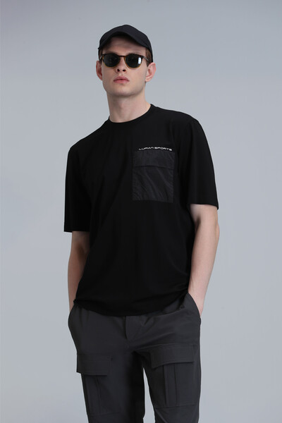 Lıam Modern Grafik T-Shirt Siyah - 1