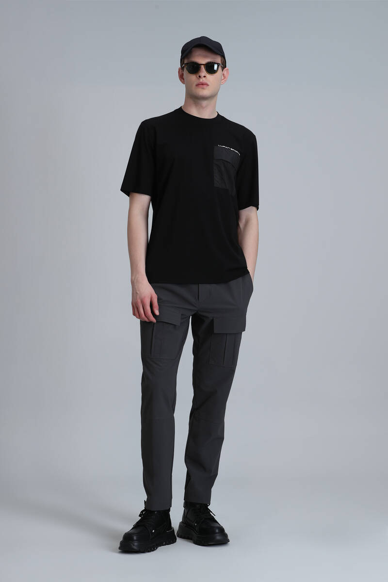 Lıam Modern Grafik T-Shirt Siyah - 4