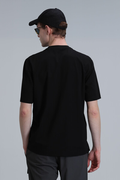 Lıam Modern Grafik T-Shirt Siyah - 6