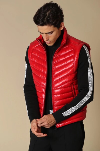 LUFIAN - Lıtus Goose Feather Men's Vest Red (1)