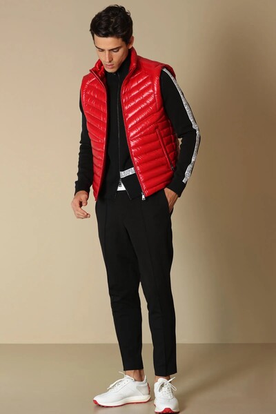 Lıtus Goose Feather Men's Vest Red - Thumbnail