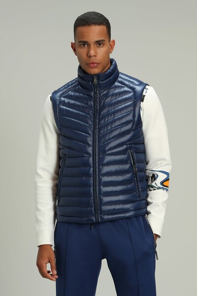 LUFIAN - Lıtus Goose Feather Men's Vest Sax