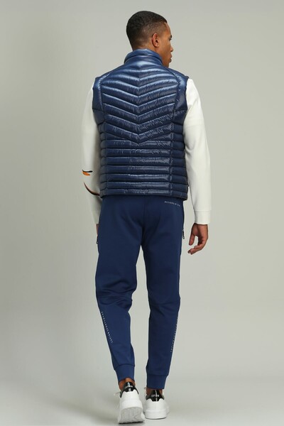 Lıtus Goose Feather Men's Vest Sax - Thumbnail