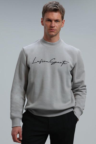 LUFIAN - Lowe Erkek Sweatshirt Açık Gri