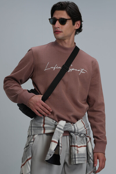 LUFIAN - Lowe Men's Sweatshirt Copper