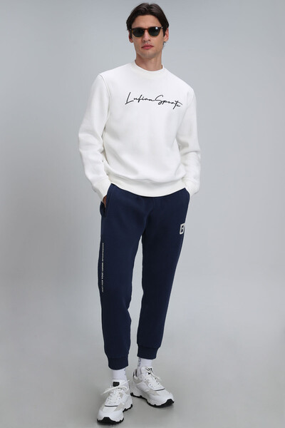 LUFIAN - Lowe Men's Sweatshirt Off White (1)