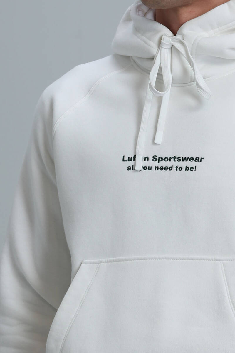 Luıs Erkek Sweatshirt Kırık Beyaz