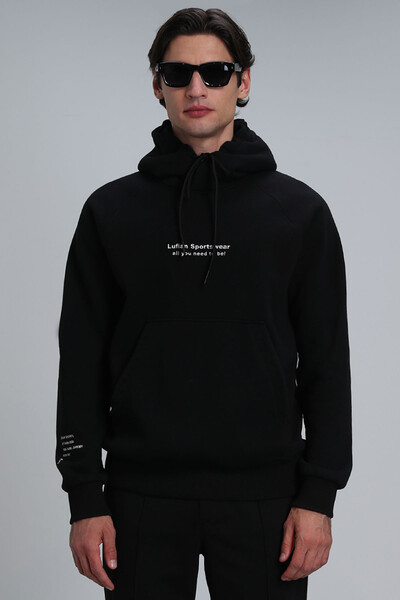 Luis Men's Sweatshirt Black - Thumbnail