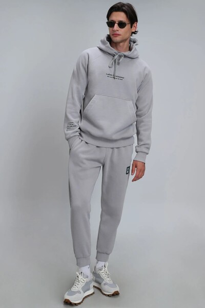 Luis Men's Sweatshirt Light Gray - Thumbnail