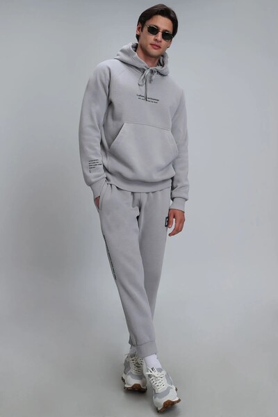 Luis Men's Sweatshirt Light Gray - Thumbnail