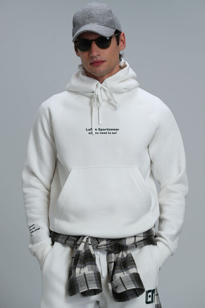 Luis Men's Sweatshirt Off White - Thumbnail