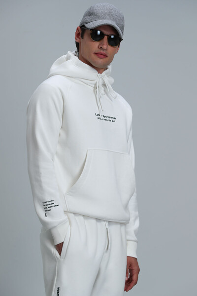 Luis Men's Sweatshirt Off White - Thumbnail