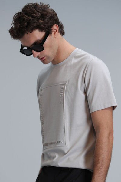 Mabel Modern Grafik T- Shirt Taş - 3