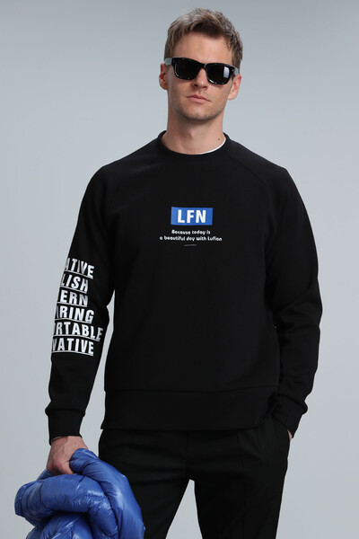 Lufian - Maddox Erkek Sweatshirt Siyah