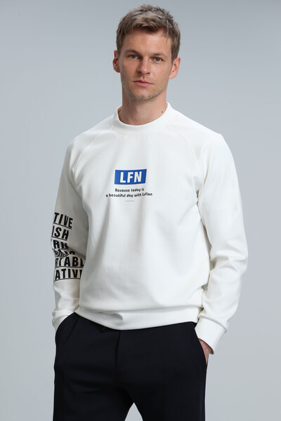 LUFIAN - Maddox Men's Sweatshirt Off White