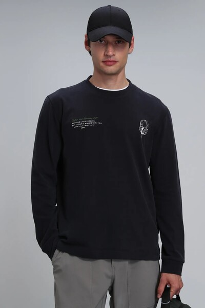 LUFIAN - Magnus Men's Long Sleeve T-Shirt Anthracite