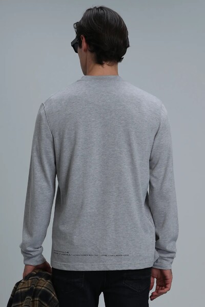 Magnus Men's Long Sleeve T-Shirt Light Gray - Thumbnail