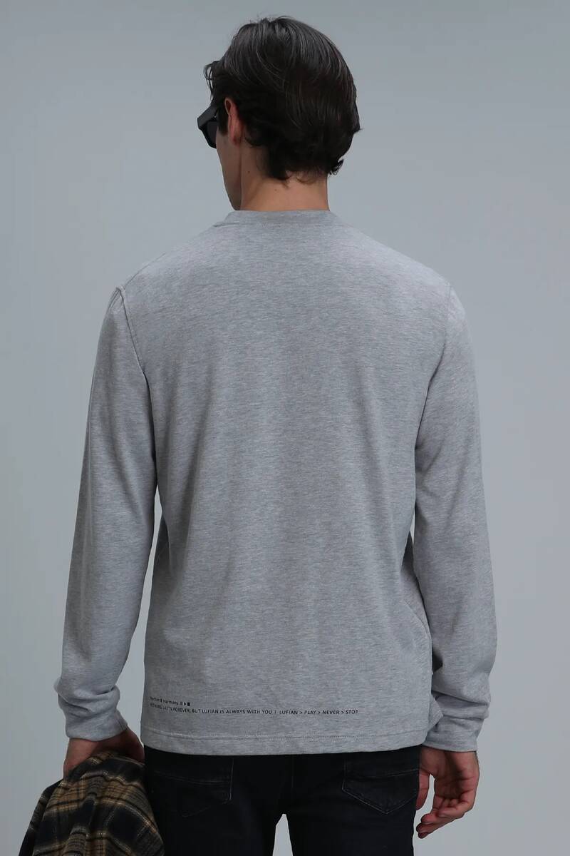 Magnus Men's Long Sleeve T-Shirt Light Gray