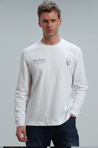 Magnus Men's Long Sleeve T-Shirt White - Thumbnail