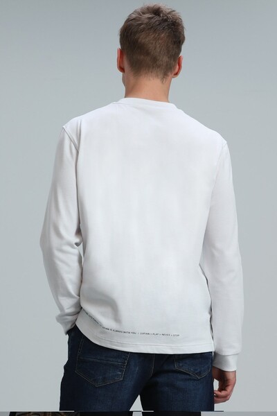 Magnus Men's Long Sleeve T-Shirt White - Thumbnail