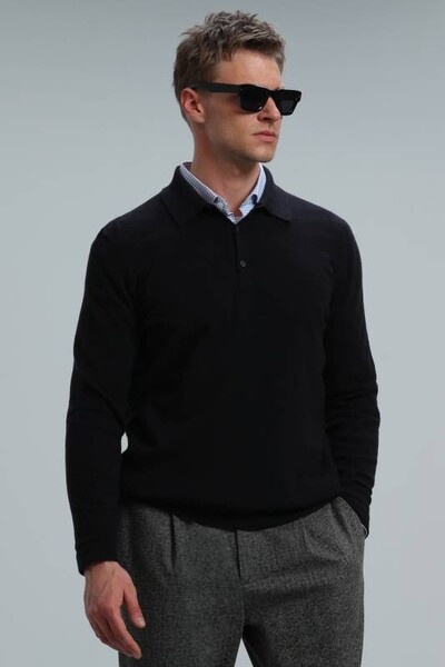 Marnı Men's Sweater Dark Navy Blue - Thumbnail