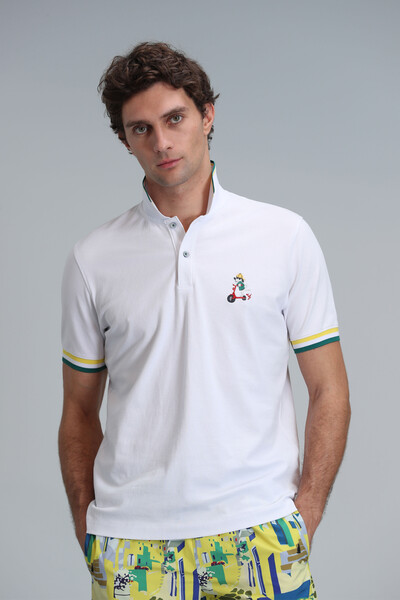 Match Smart Erkek Polo Tişört Beyaz - 3