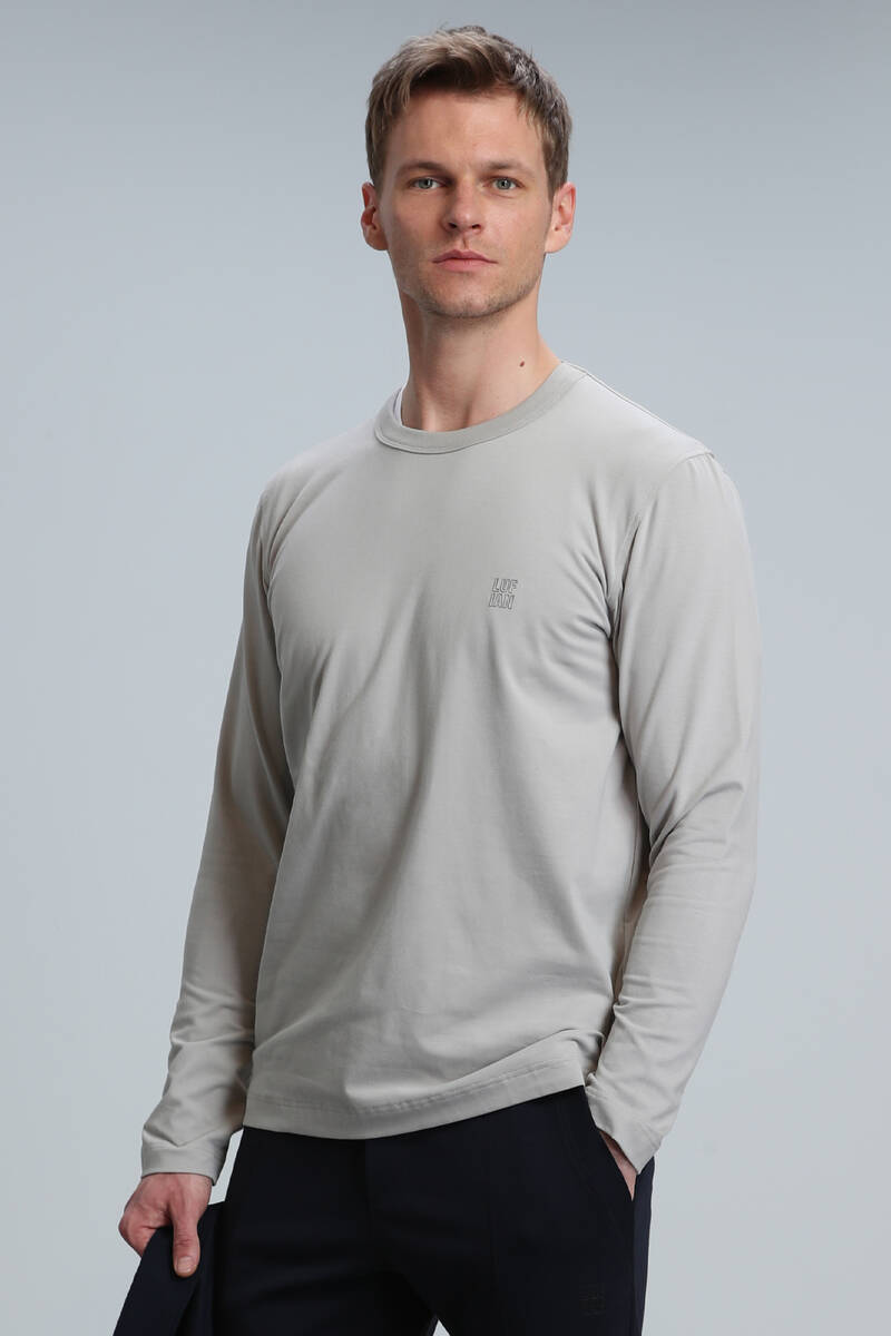 Merlin Men's Long Sleeve T-Shirt Beige