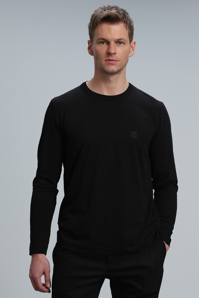 Merlin Men's Long Sleeve T-Shirt Black - Thumbnail