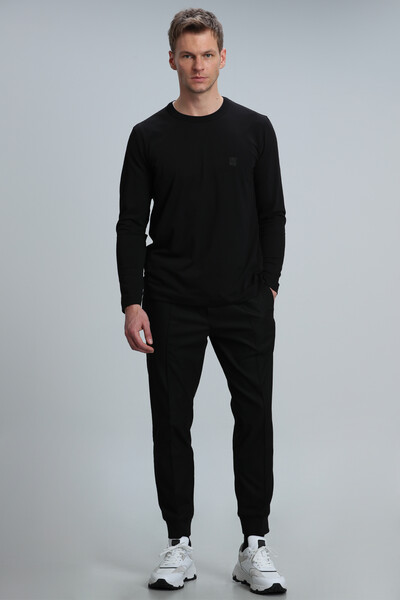 Merlin Men's Long Sleeve T-Shirt Black - Thumbnail