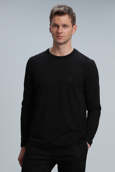 Merlin Men's Long Sleeve T-Shirt Black - Thumbnail