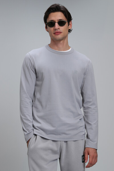 Merlin Men's Long Sleeve T-Shirt Gray - Thumbnail