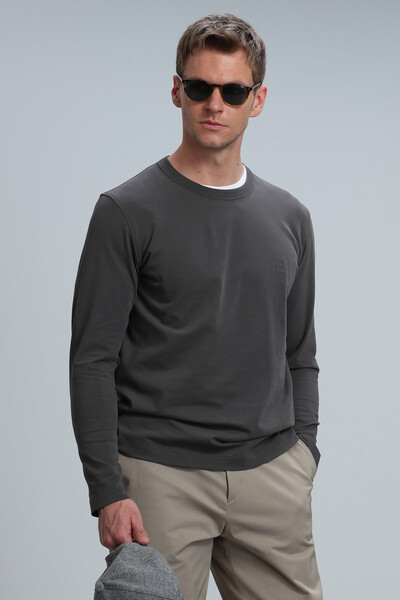 Merlin Men's Long Sleeve T-Shirt Khaki - Thumbnail