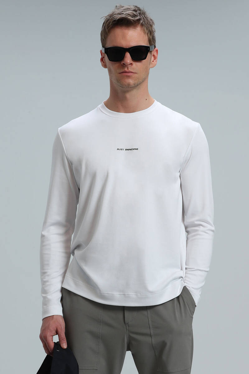 Moss Men's Long Sleeve T-Shirt Off White - 5