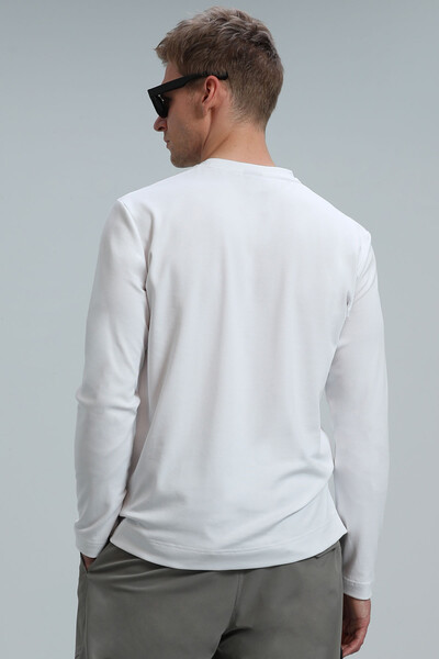 Moss Men's Long Sleeve T-Shirt Off White - 6