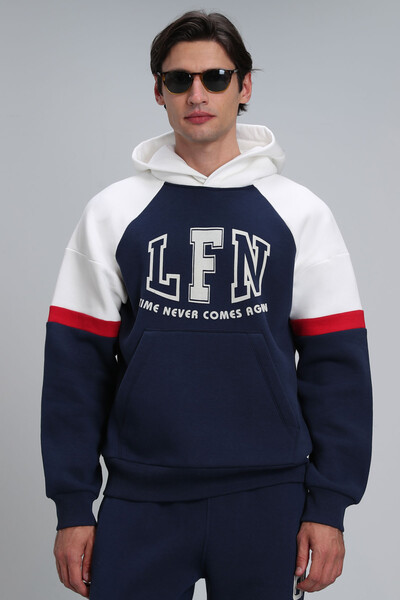 Lufian - Never Erkek Sweatshirt Lacivert