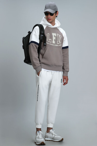 LUFIAN - Never Men's Sweatshirt Beige (1)