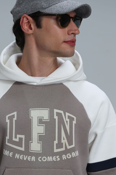 Never Men's Sweatshirt Beige - Thumbnail