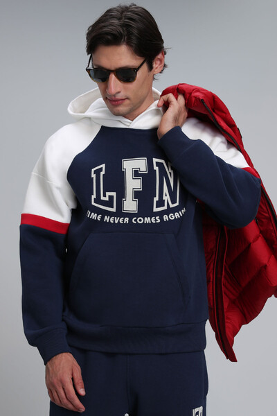 Never Men's Sweatshirt Navy Blue - Thumbnail